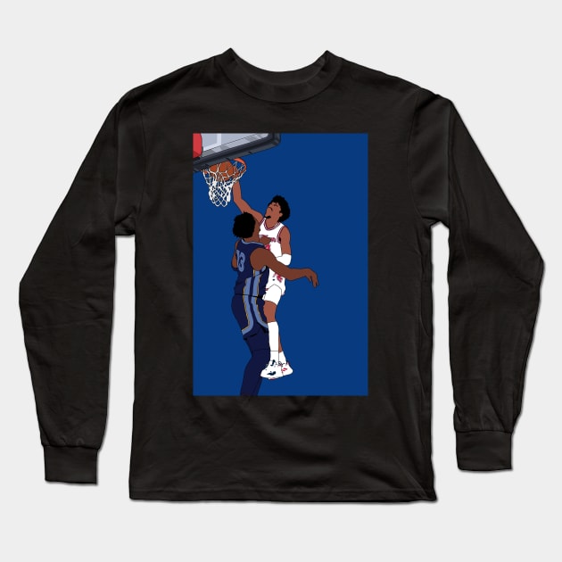 JALEN GREEN POSTERIZED JJJ Long Sleeve T-Shirt by origin illustrations